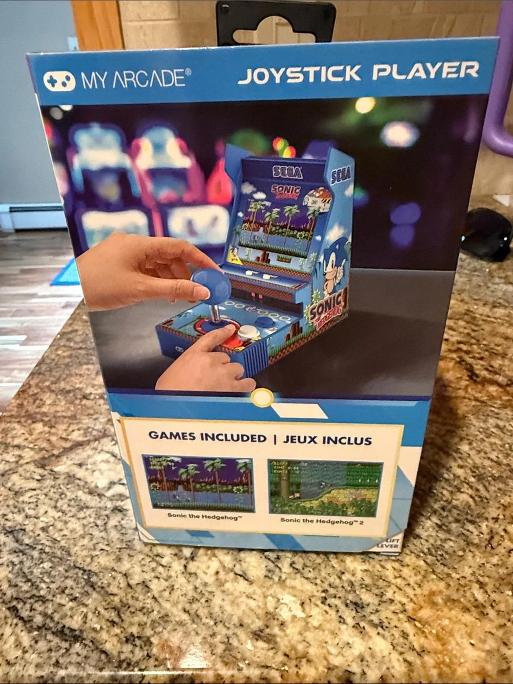 Arcade Sonic the Hedgehog Mini Arcade - Blue Cabinet with Red/White Buttons